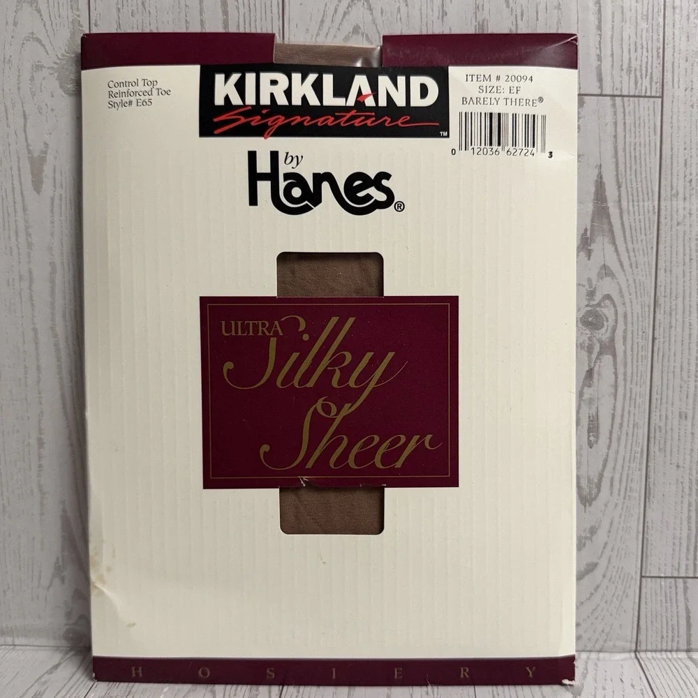 Hanes Kirkland Women's Pantyhose Size EF XL Queen Barely There #E65 Control Top‎